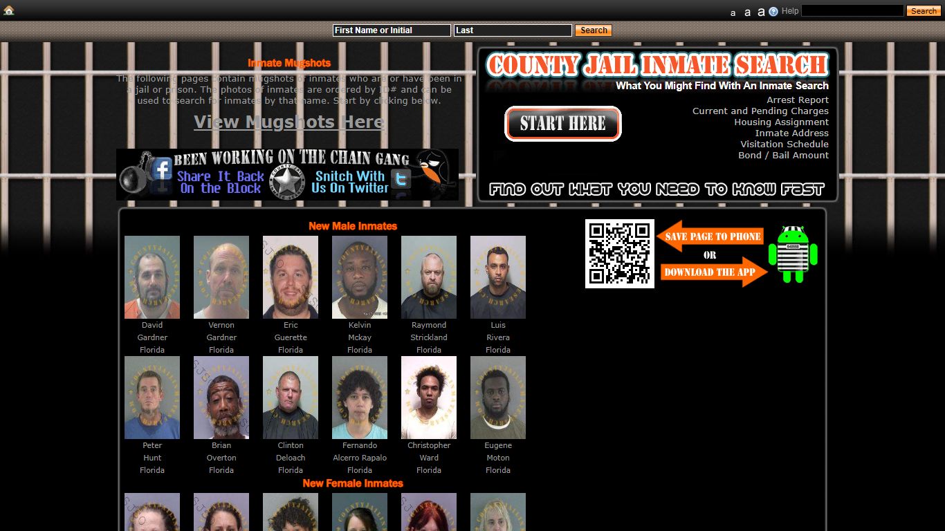 Recent Arrest Mugshots And Inmate Search - County Jail Inmate Search